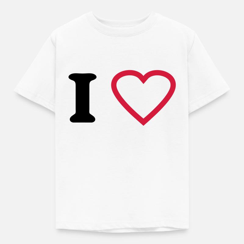 i love - Maglietta per bambini - bianco