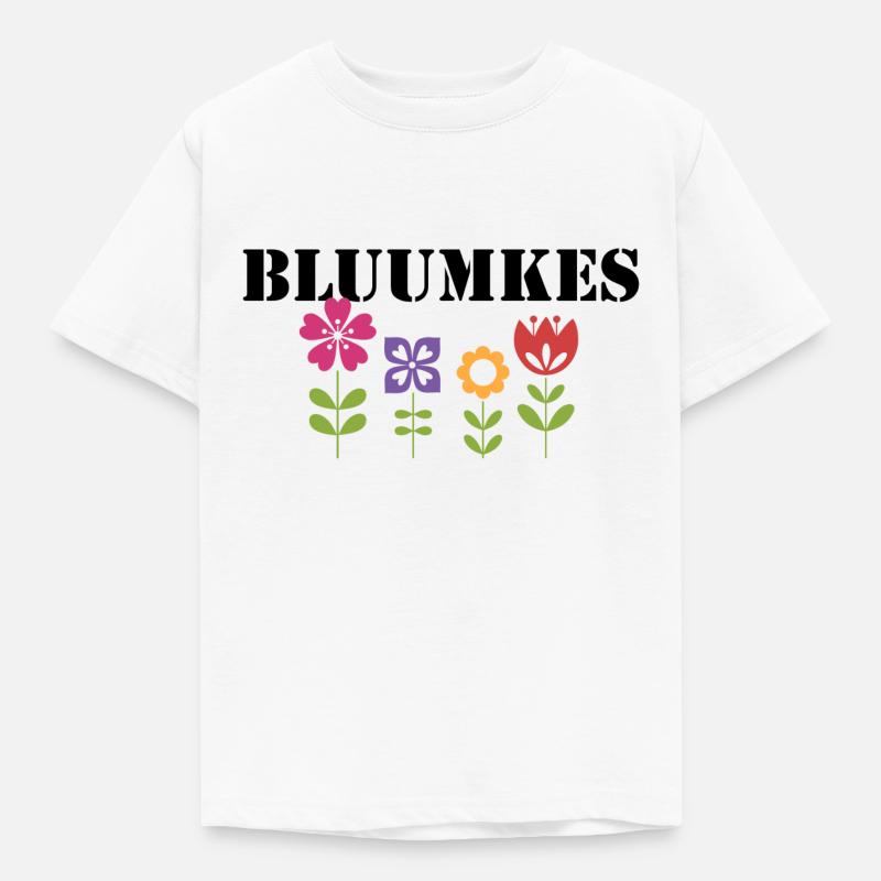 buntes Design bluumkes Brabant - Kinder T-Shirt - Weiß