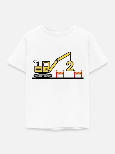 Bagger - Kinder T-Shirt - Weiß
