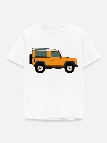 Defender Gelb - Kinder T-Shirt - Weiß