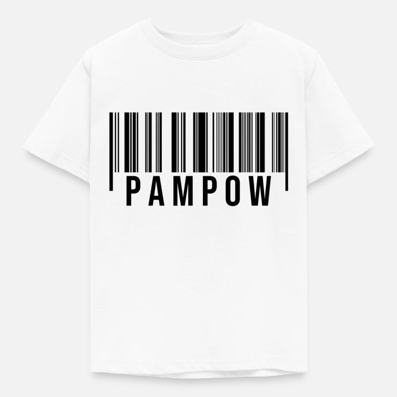 Pampow Strichcode - Kinder T-Shirt - Weiß
