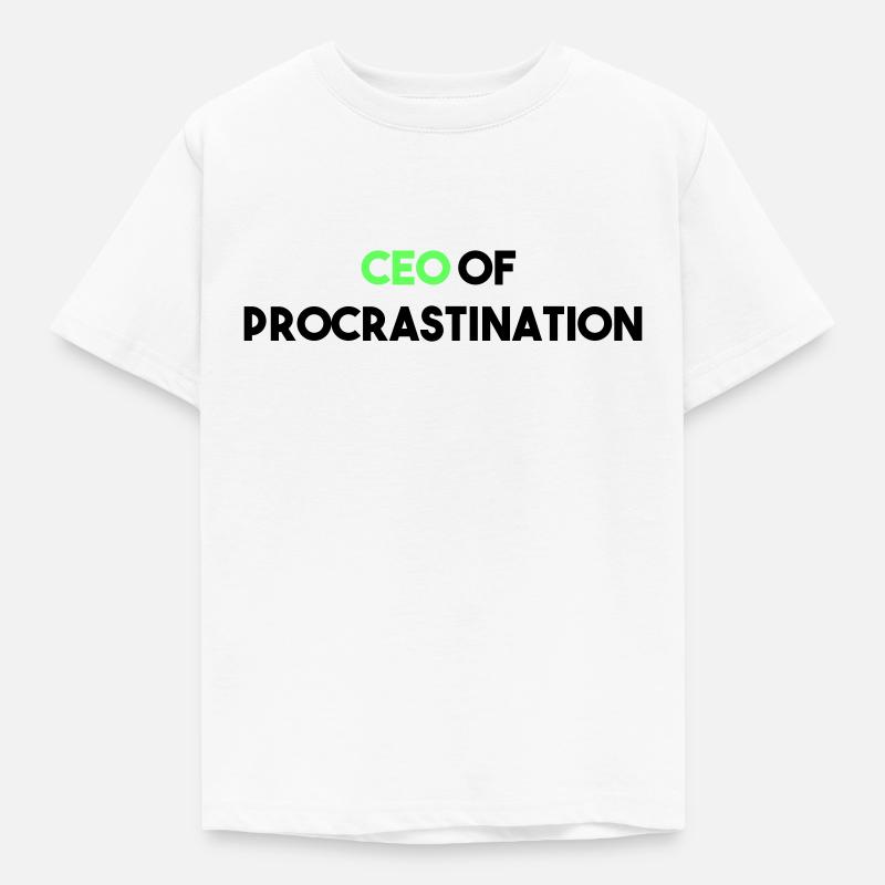 PDG DE LA PROCRASTINATION - T-shirt Enfant - blanc