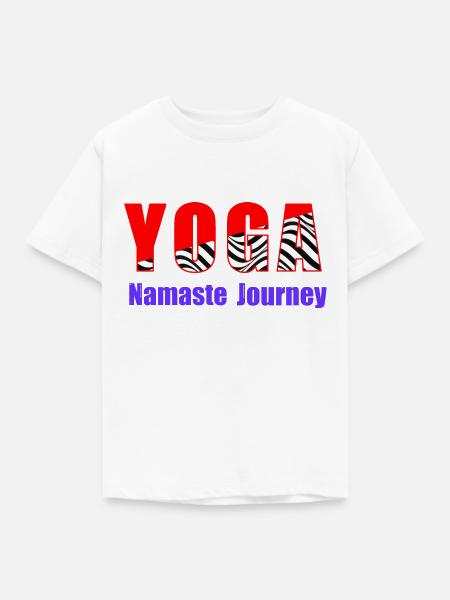 Yoga-Reise der Namaste - Kinder T-Shirt - Weiß