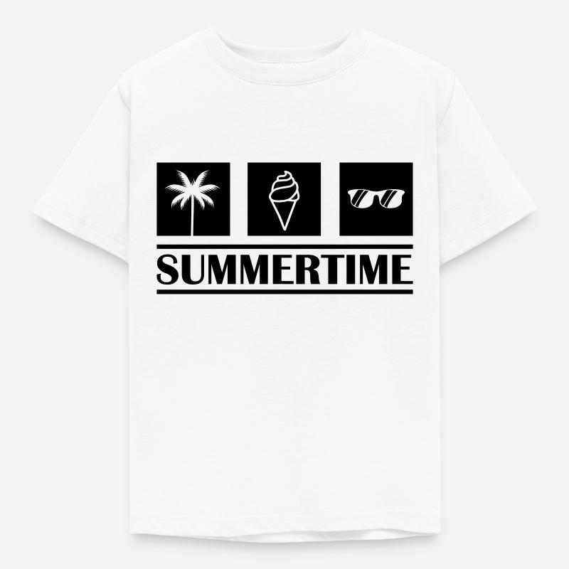 Summertime - Kinder T-Shirt - Weiß
