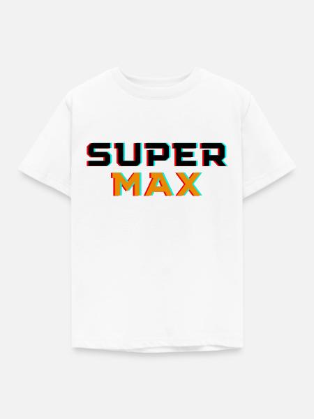 Super Max Fan Shirt - Kinder T-Shirt - Weiß
