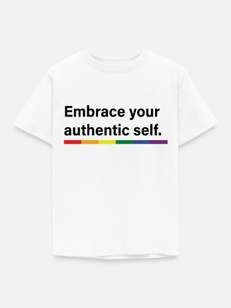 Umarme dein authentisches Selbst - Kinder T-Shirt - Weiß
