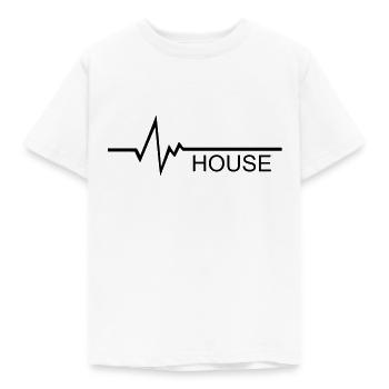HOUSE Beat Frequence Bass Pulse - Kinder T-Shirt - Weiß - Vorne - AI Model Kid Male (0cm)