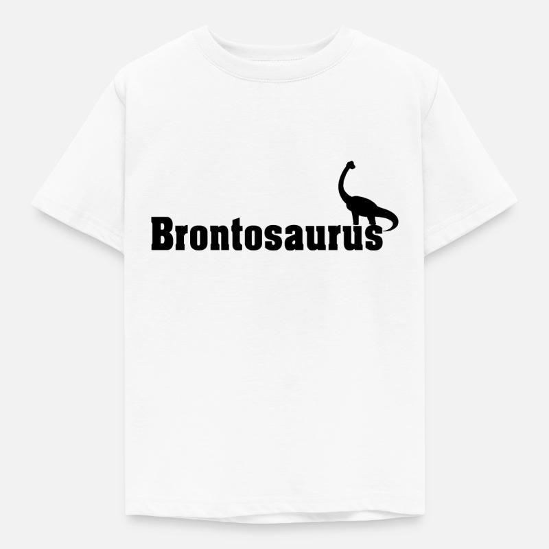 Brontosaurus - Kinder T-Shirt - Weiß
