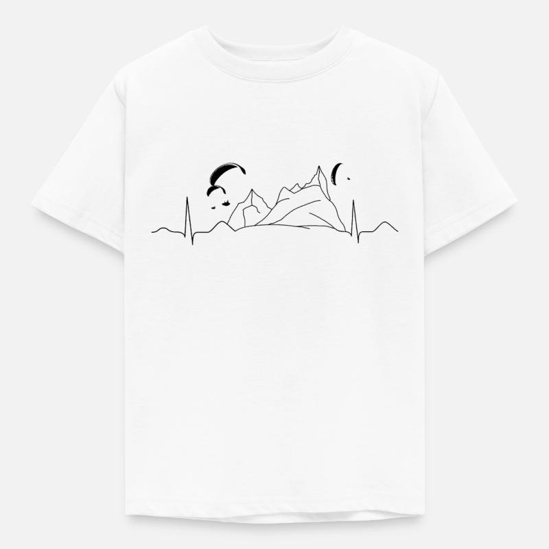 Gleitschirm EKG - Kinder T-Shirt - Weiß