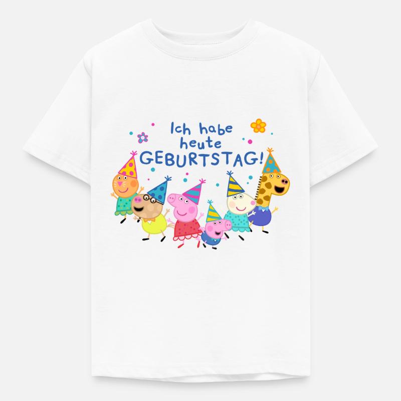 Peppa Pig Geburtstagsdesign Mit Spruch - Kinder T-Shirt - Weiß