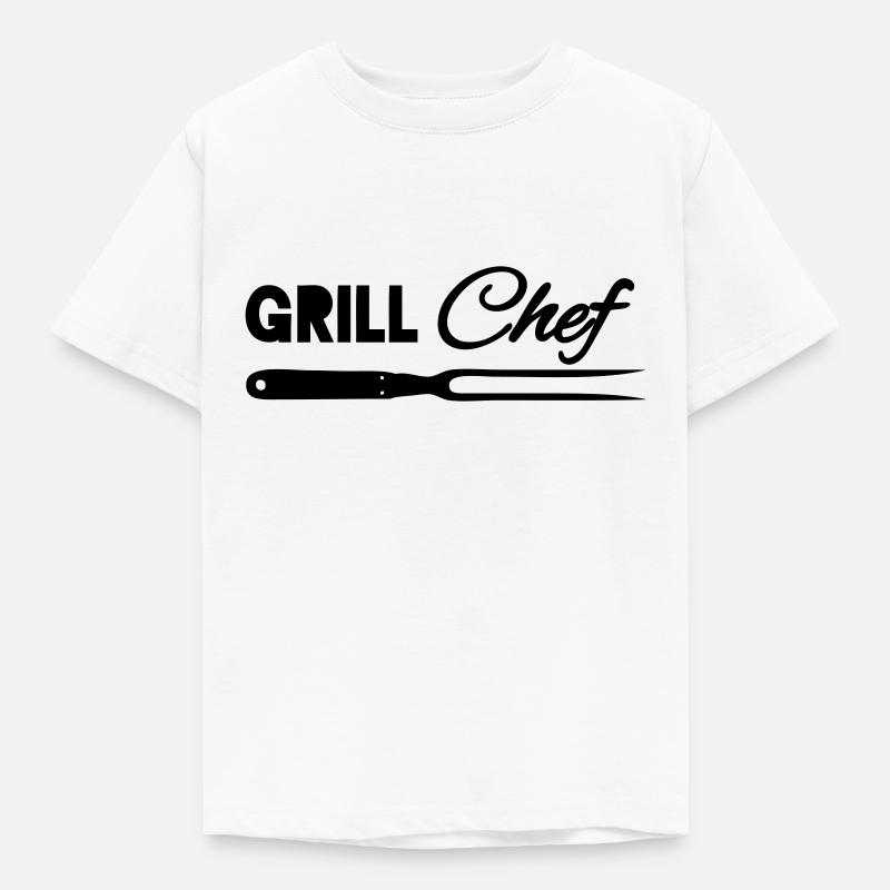 Grill chef - Kinder T-Shirt - Weiß