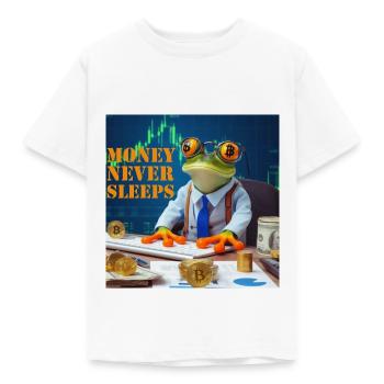 Wallstreet DividendenFrosch - Kinder T-Shirt - Weiß - Vorne - AI Model Kid Male (0cm)