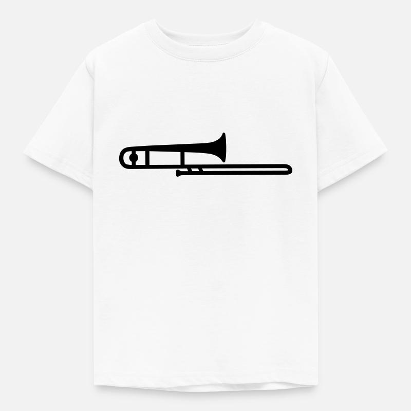 trombone - Kids' T-Shirt - white
