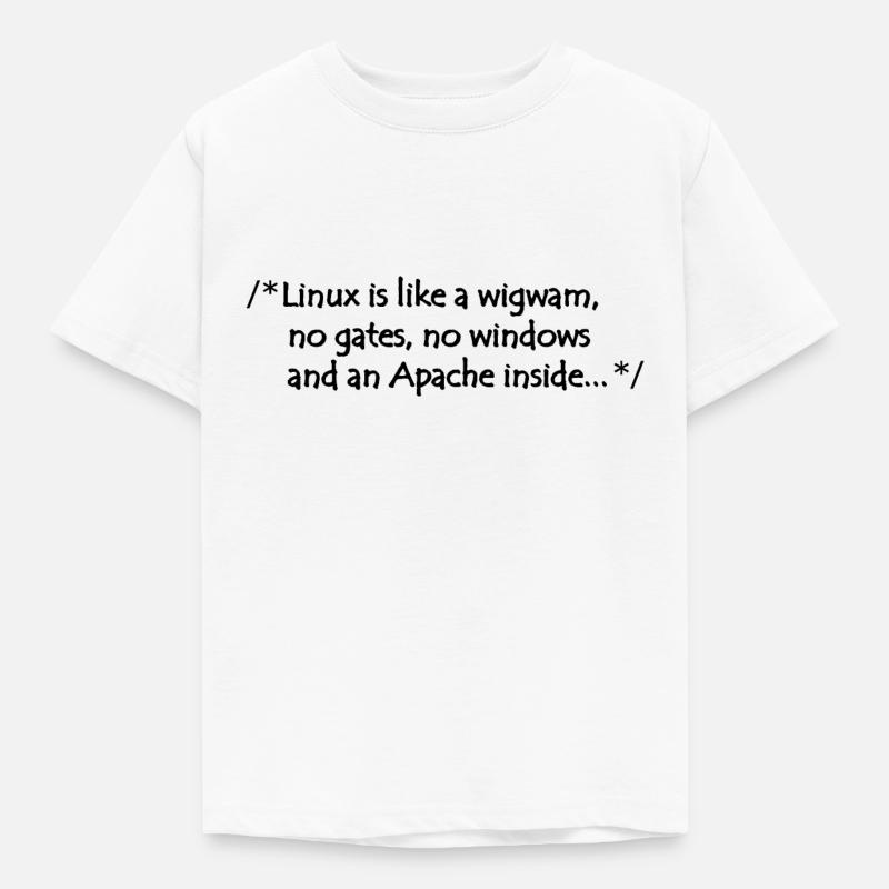 Linux est comme un tipi - T-shirt Enfant - blanc