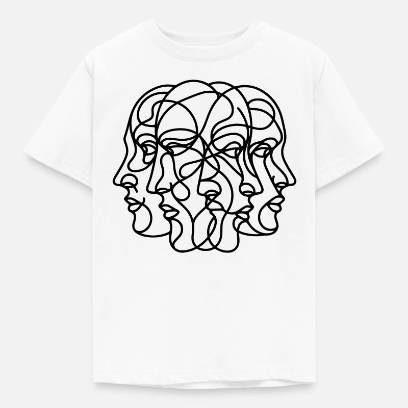 Abstract Faces - Kids' T-Shirt - white