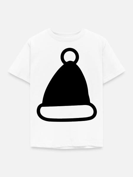 Weihnachtsmütze - Kinder T-Shirt - Weiß