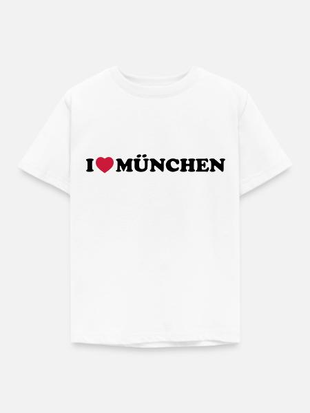 i love Munchen - Kinder T-Shirt - Weiß