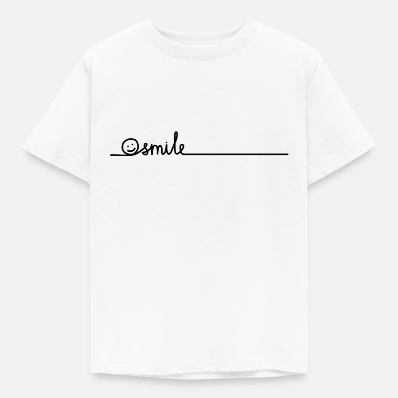 smile - Kinder T-Shirt - Weiß
