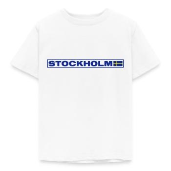 STOCKHOLM - Kinder T-Shirt - Weiß - Vorne - AI Model Kid Male (0cm)