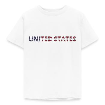 United States - T-shirt Enfant - blanc - Devant - AI Model Kid Male (0cm)