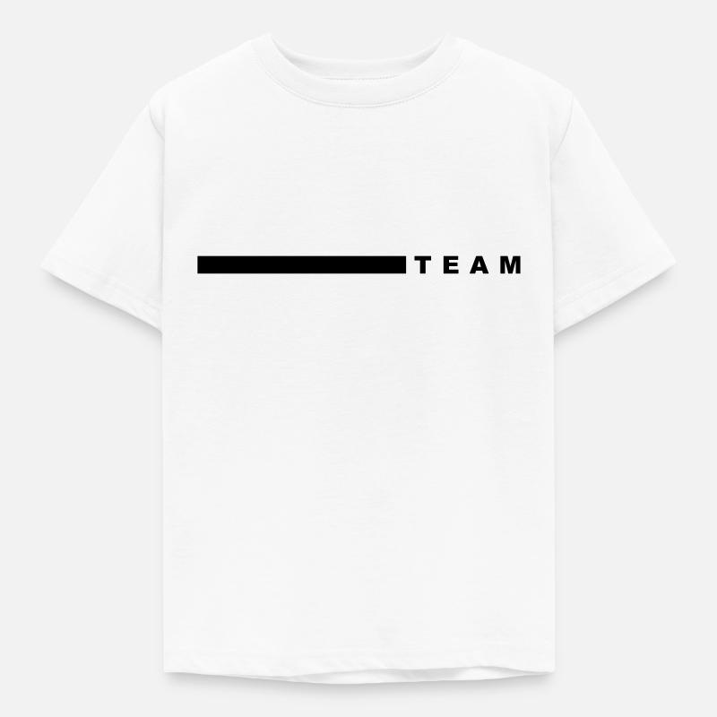 Team rechts vom Balken - Kinder T-Shirt - Weiß