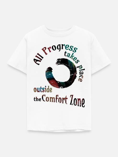 all progress enso dark Kopie - Kinder T-Shirt - Weiß