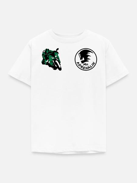 motorrad_14 - Kinder T-Shirt - Weiß