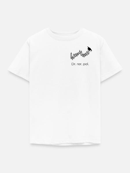 Dr. rer. pol. Börsenchart - Kinder T-Shirt - Weiß