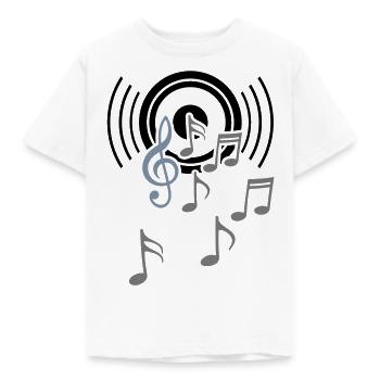 happy music sound waves - Kids' T-Shirt - white - Front - AI Model Kid Male (0cm)