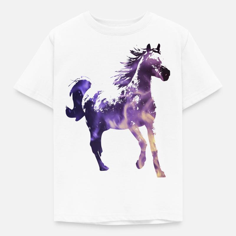 Pferd - Kinder T-Shirt - Weiß