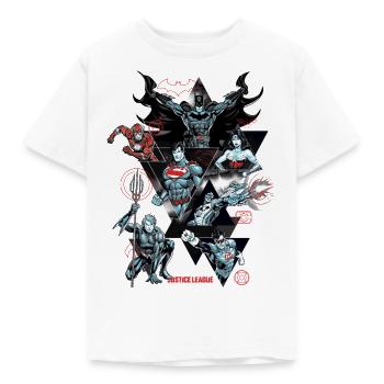 Justice League Character Collage - Kids' T-Shirt - white - Front - AI Model Kid Male (0cm)