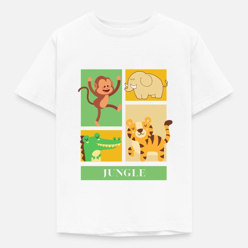 Dschungel - Kinder T-Shirt - Weiß