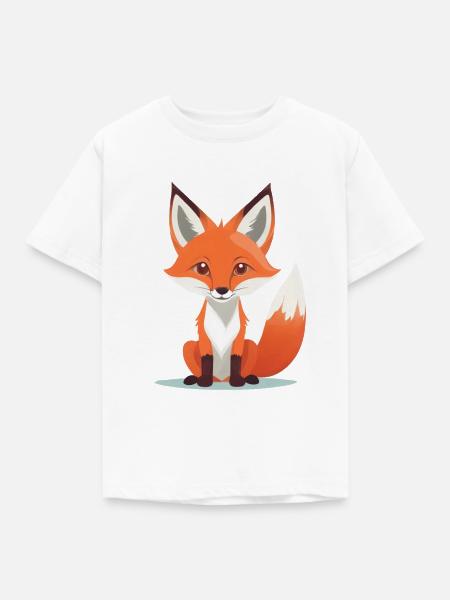 Niedlicher Fuchs - Kinder T-Shirt - Weiß