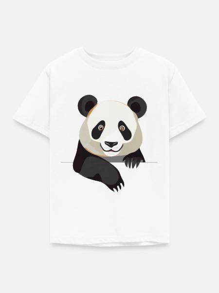 Niedlicher Panda - Kinder T-Shirt - Weiß
