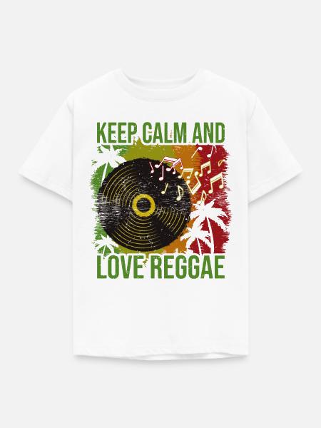 Reggae Schallplatte - Kinder T-Shirt - Weiß