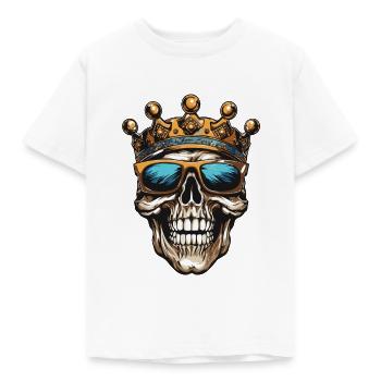 King Skull Party Crown - Kids' T-Shirt - white - Front - AI Model Kid Male (0cm)