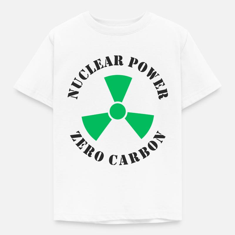 Nuclear Power, Zero Carbon - Kids' T-Shirt - white