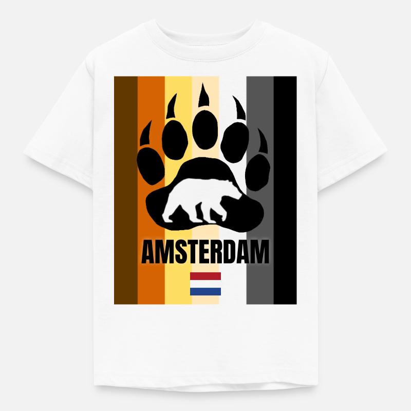 Schwuler Bär Amsterdam - Kinder T-Shirt - Weiß