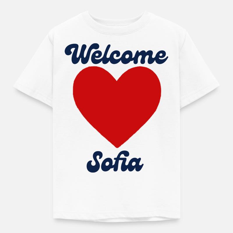 Sofia willkommen - Kinder T-Shirt - Weiß