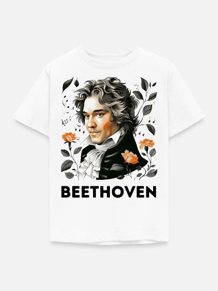 Ludwig van Beethoven - Kinder T-Shirt - Weiß
