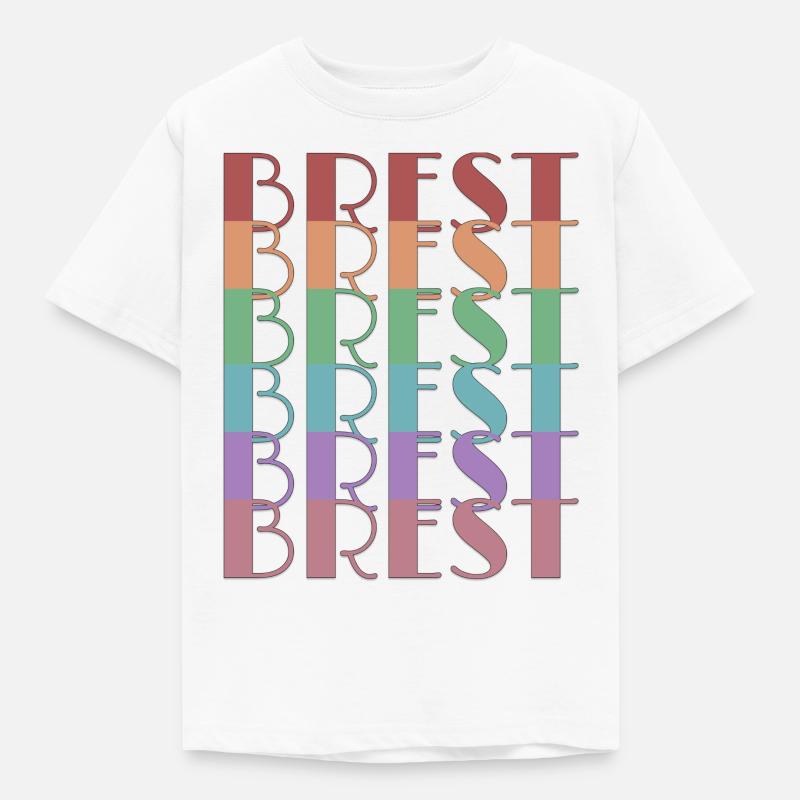 BREST - Kinder T-Shirt - Weiß