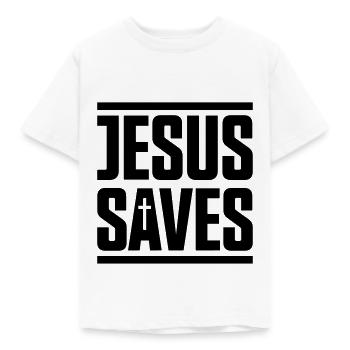 jesus saves - T-shirt Enfant - blanc - Devant - AI Model Kid Male (0cm)