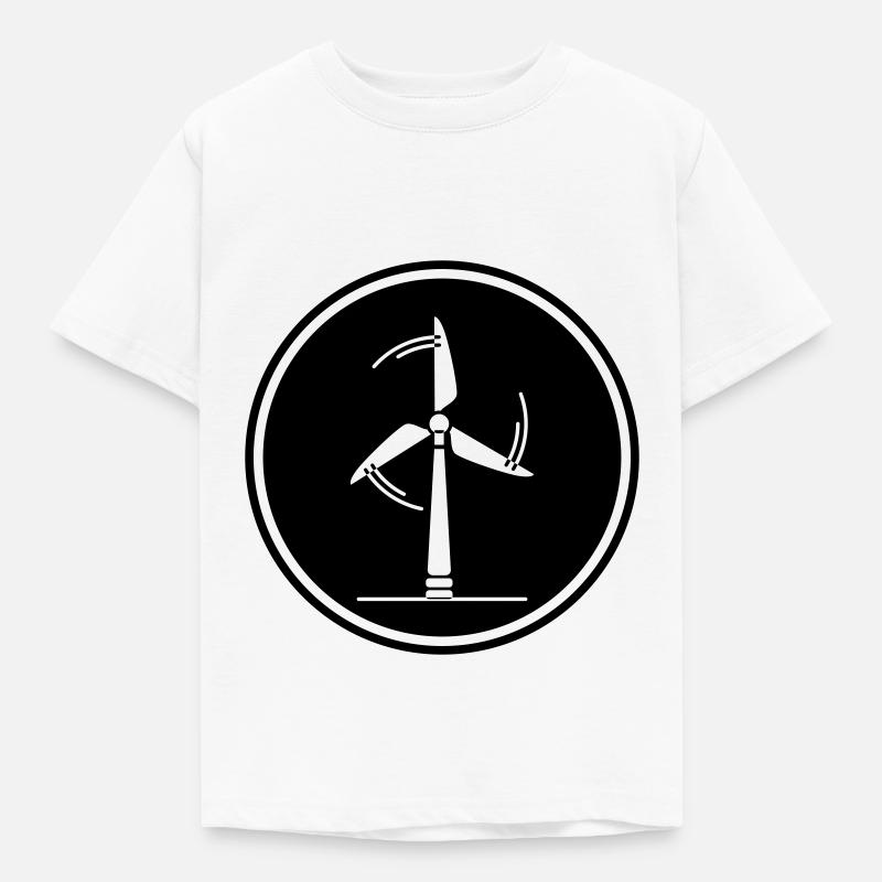 Energie Windrad - Kinder T-Shirt - Weiß