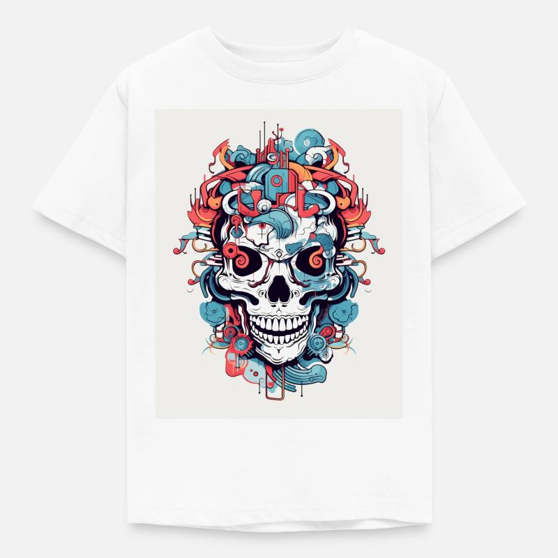 farbenfroher Knochen - Kinder T-Shirt - Weiß