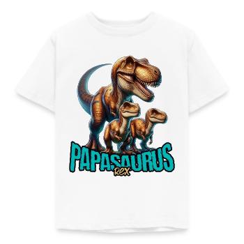 Papasaurus Rex - T-shirt Enfant - blanc - Devant - AI Model Kid Male (0cm)