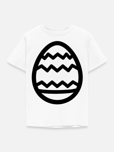 Ei - Kinder T-Shirt - Weiß