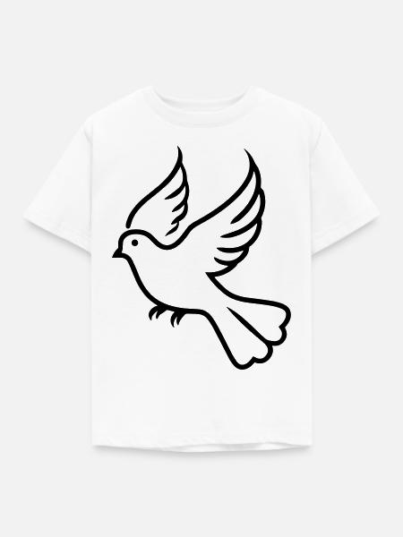Taube - Kinder T-Shirt - Weiß