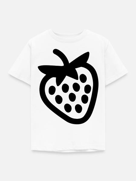 Erdbeere - Kinder T-Shirt - Weiß