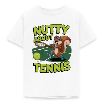 Nutty About Tennis - Kids' T-Shirt - white - Front - AI Model Kid Male (0cm)