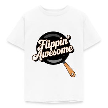 Flippin Awesome - Kids' T-Shirt - white - Front - AI Model Kid Male (0cm)